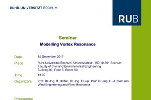 Seminar Rub Modelling Vortex Resonance